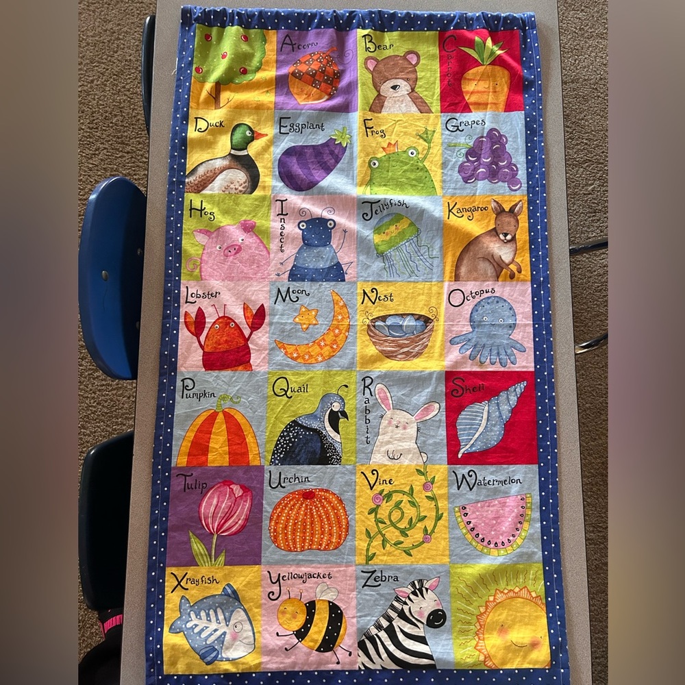 Alphabet fabric wall hanger